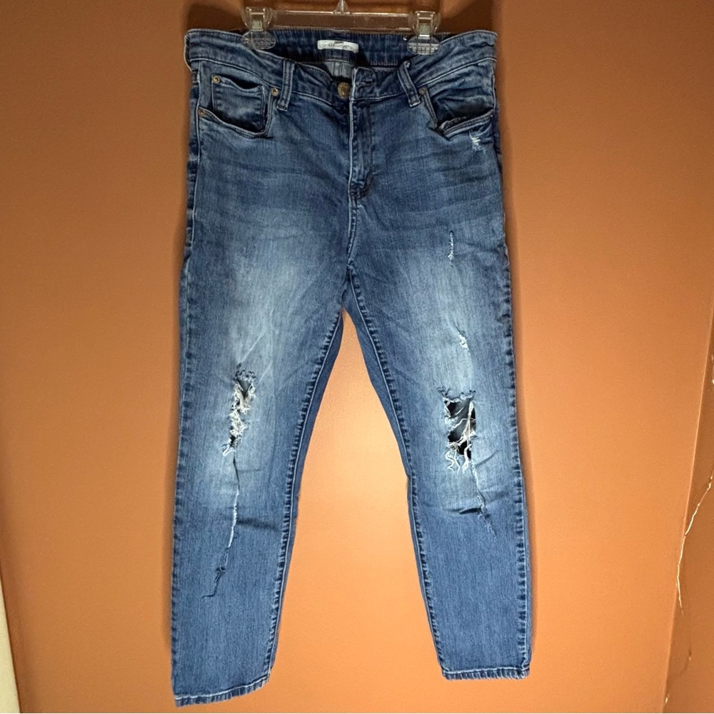 Women's Blue Distressed Jeans